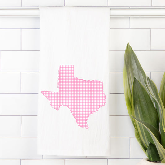 TEXAS TEA TOWEL - PINK