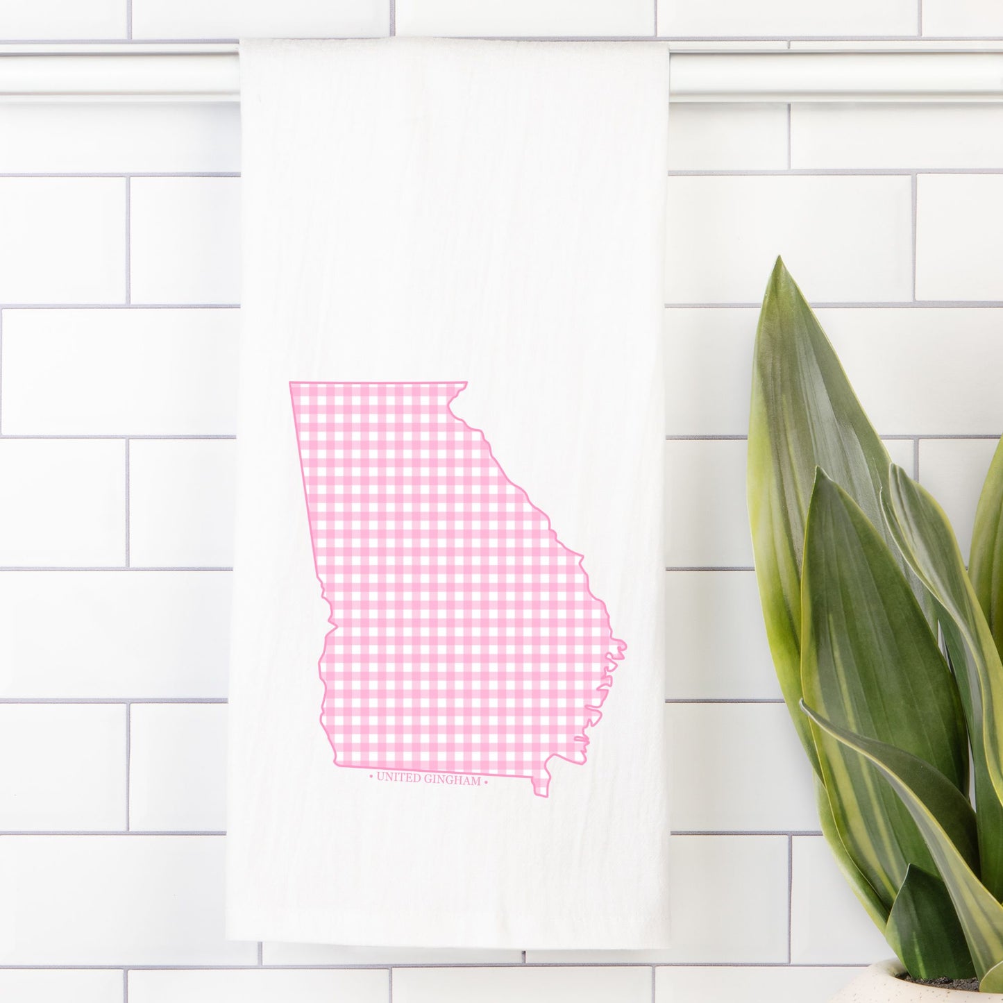 GEORGIA TEA TOWEL - PINK