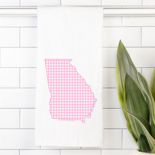 GEORGIA TEA TOWEL - PINK