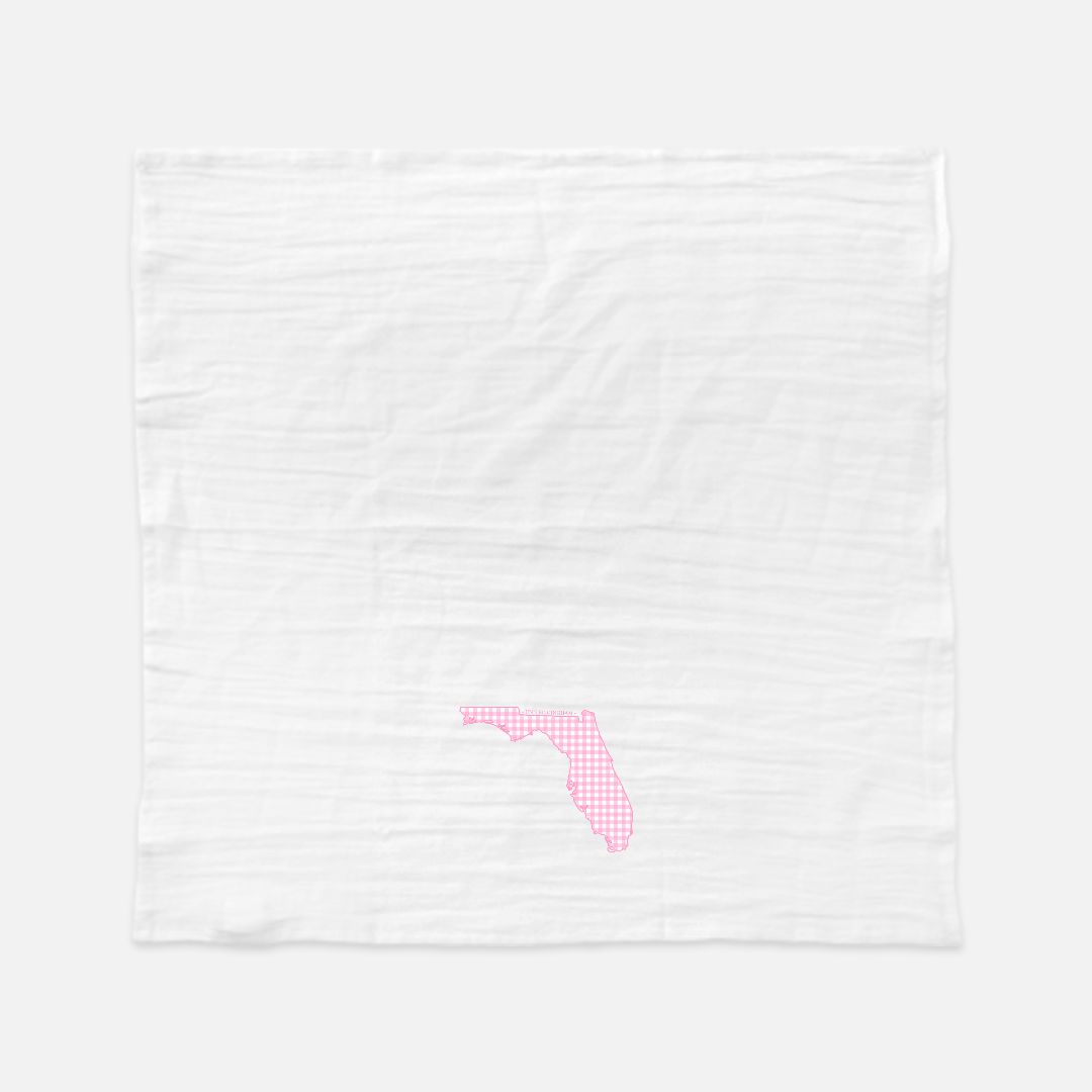 FLORIDA TEA TOWEL - PINK