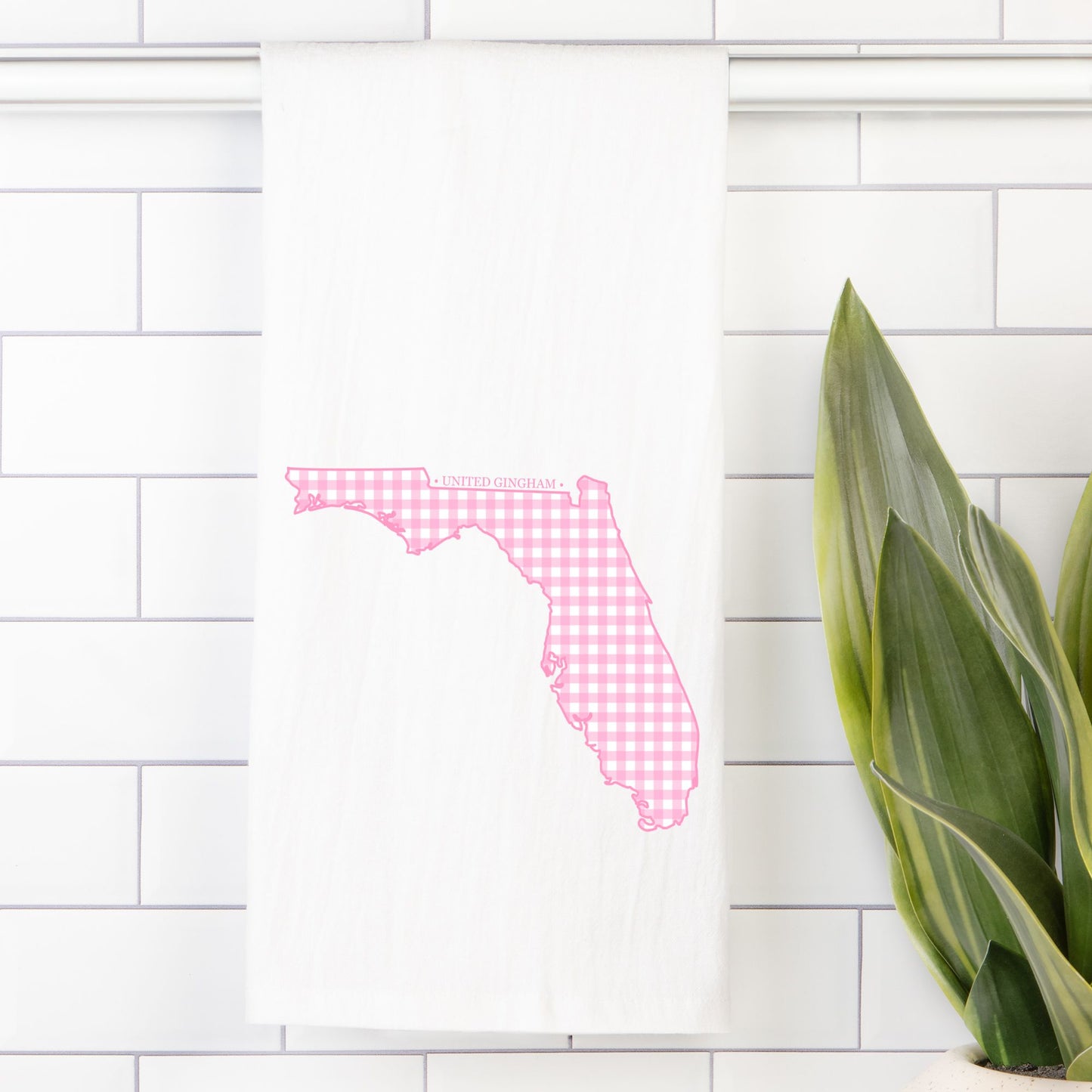 FLORIDA TEA TOWEL - PINK